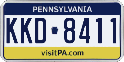 PA license plate KKD8411