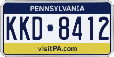 PA license plate KKD8412