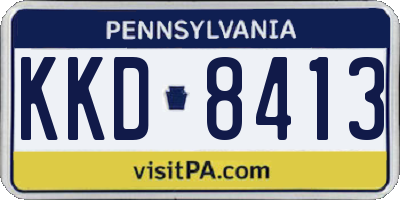 PA license plate KKD8413