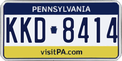 PA license plate KKD8414