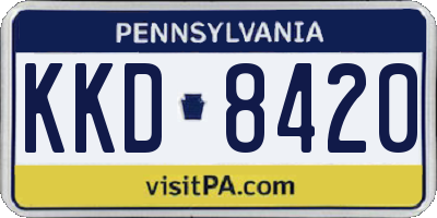 PA license plate KKD8420