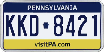 PA license plate KKD8421