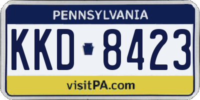 PA license plate KKD8423