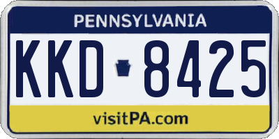 PA license plate KKD8425