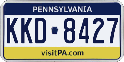 PA license plate KKD8427