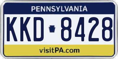 PA license plate KKD8428