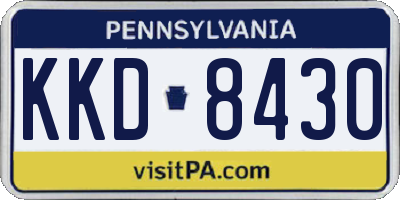 PA license plate KKD8430