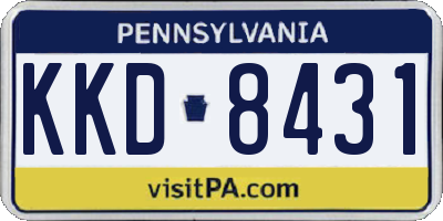 PA license plate KKD8431