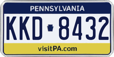 PA license plate KKD8432