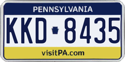 PA license plate KKD8435