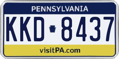 PA license plate KKD8437