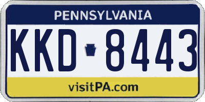 PA license plate KKD8443