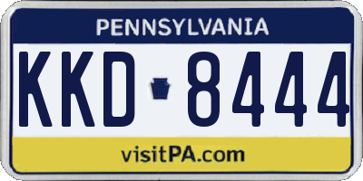 PA license plate KKD8444