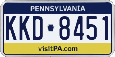 PA license plate KKD8451