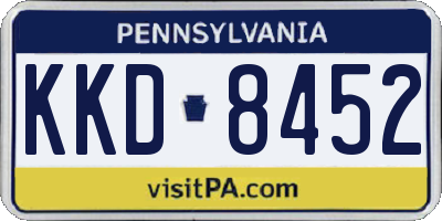 PA license plate KKD8452