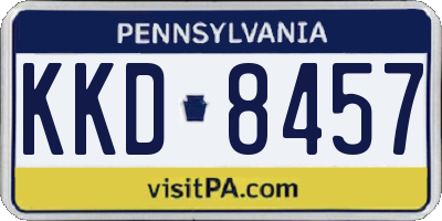 PA license plate KKD8457