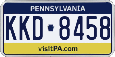 PA license plate KKD8458