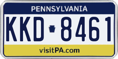 PA license plate KKD8461