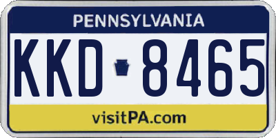 PA license plate KKD8465