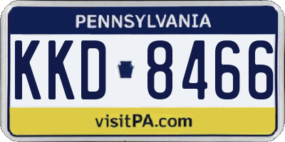 PA license plate KKD8466