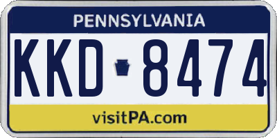PA license plate KKD8474