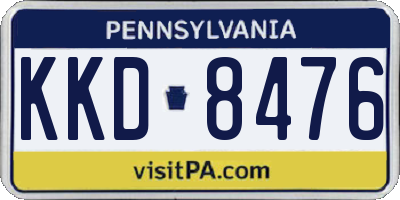 PA license plate KKD8476