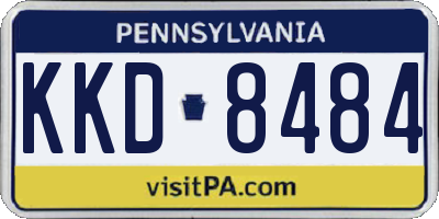 PA license plate KKD8484