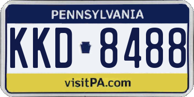 PA license plate KKD8488