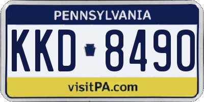 PA license plate KKD8490