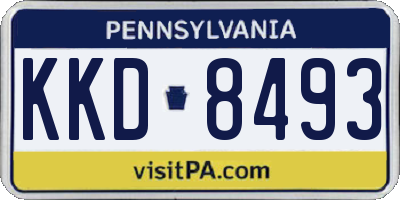 PA license plate KKD8493
