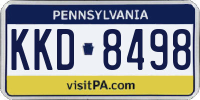 PA license plate KKD8498