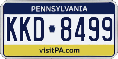 PA license plate KKD8499