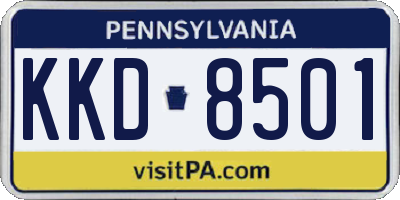 PA license plate KKD8501