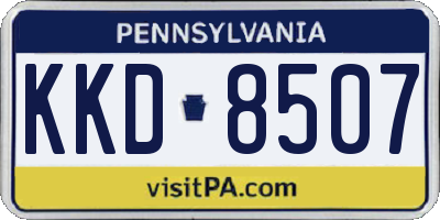 PA license plate KKD8507