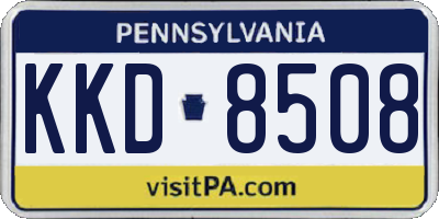 PA license plate KKD8508