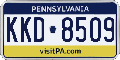 PA license plate KKD8509