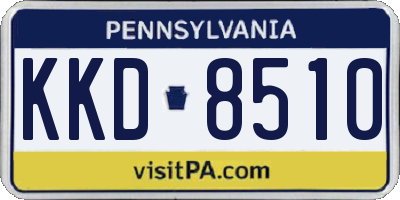 PA license plate KKD8510