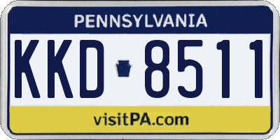 PA license plate KKD8511