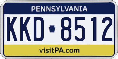 PA license plate KKD8512