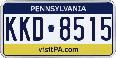 PA license plate KKD8515
