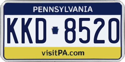 PA license plate KKD8520