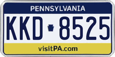 PA license plate KKD8525