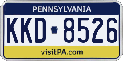 PA license plate KKD8526