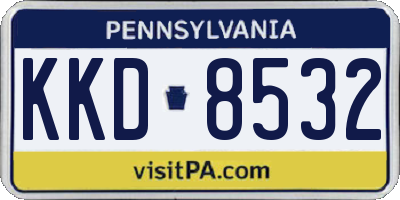 PA license plate KKD8532