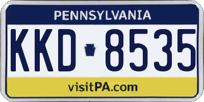 PA license plate KKD8535