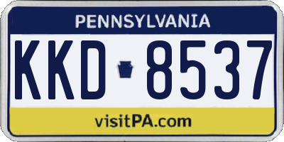 PA license plate KKD8537