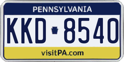 PA license plate KKD8540