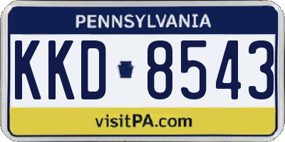 PA license plate KKD8543