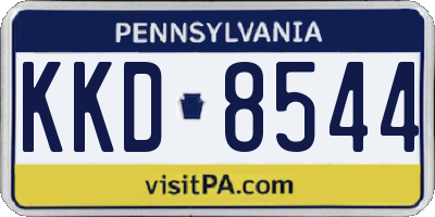 PA license plate KKD8544