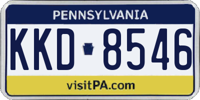PA license plate KKD8546